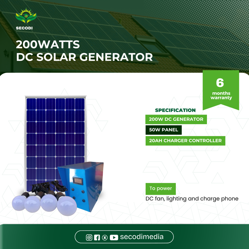 200watt DC Solar Generator
